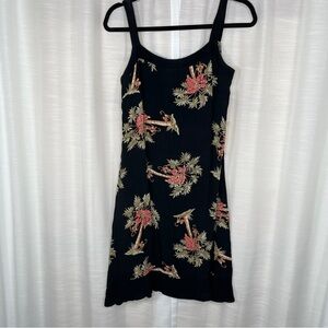 Loco lindo retro style money in palm trees dress